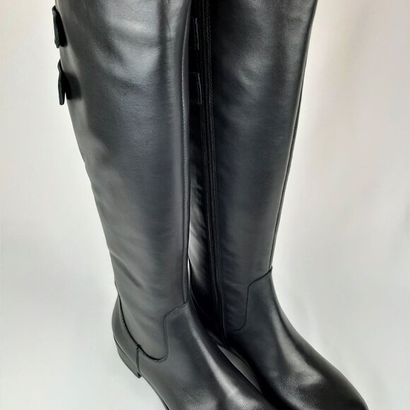 Knee High Black Boot with Buckles - Picture 10 of 10
